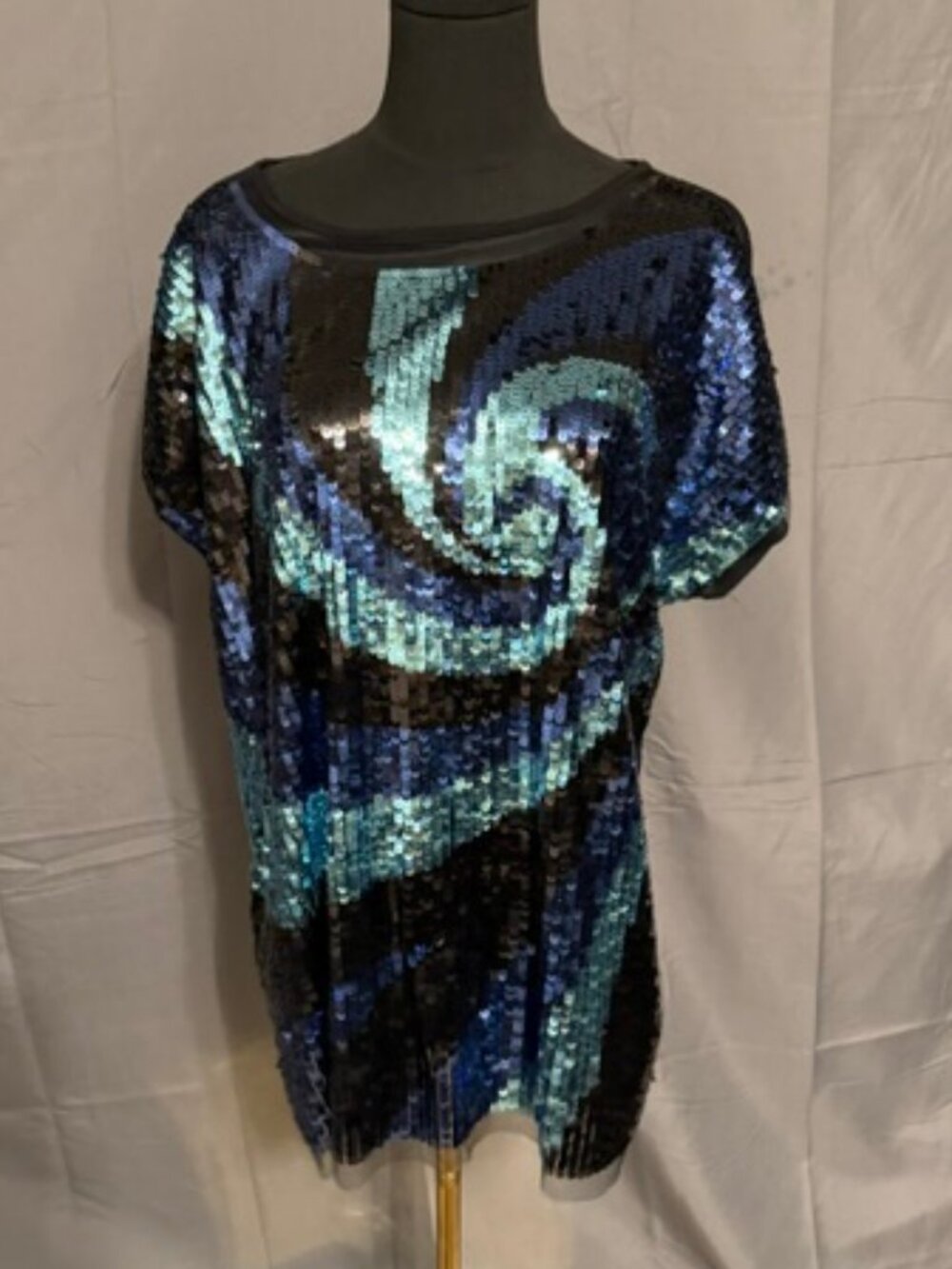ROZ & ALI Sequin Blouse Size XL